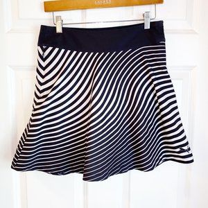 Puma Black and White Golf Dry Cell Stripped Shirt